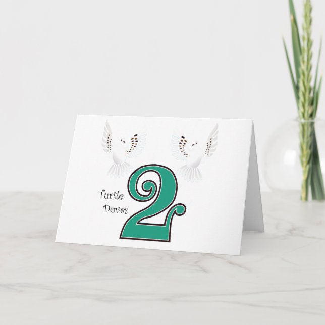 2 Turtle Doves Holiday Card (Front)
