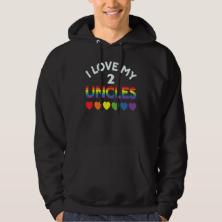 2 Uncles Gay Pride Heart Hoodie