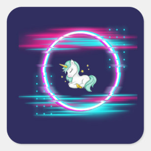 2.Unicorn Love Square Sticker