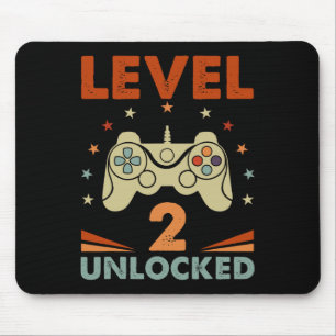 2 Unlocked Video Gamer 2nd Birthday 2 Year Old Boy Mouse Mat