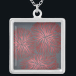 2-Up Dianthus II Silver Plated Necklace<br><div class="desc">Floral</div>