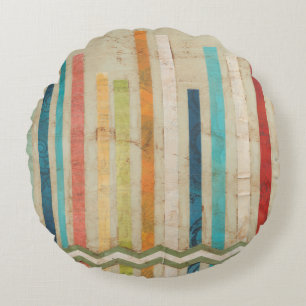 2-Up Paper Fences IV Round Cushion
