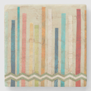 2-Up Paper Fences IV Stone Coaster