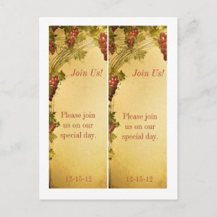 2 Vineyard Wedding Save Date Bookmark Announcement Postcard