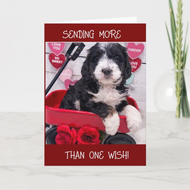 "2 WISHES TO MY BEST FRIEND ON YOUR BIRTHDAY" CARD (Front)