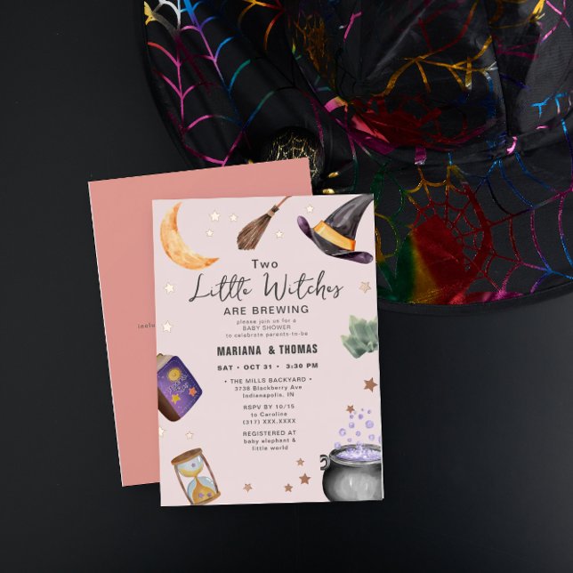 2 Witches Brewing Twin Girls Halloween Baby Shower (Creator Uploaded)
