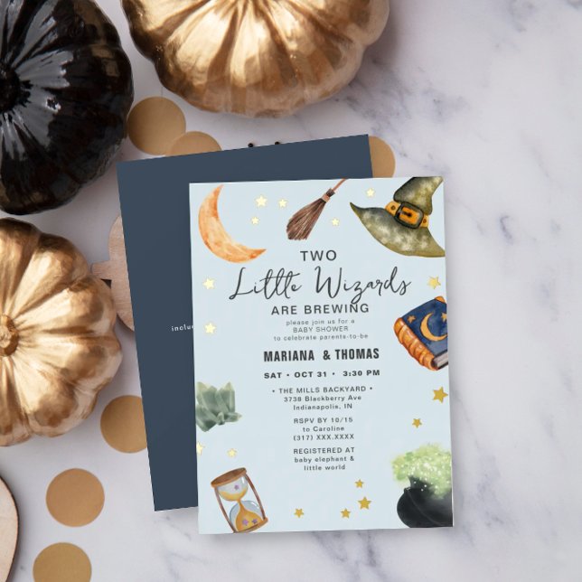 2 Wizards Brewing Twin Boys Halloween Baby Shower (Creator Uploaded)