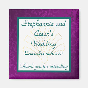 2"x2" Announcement Magnet Arabian Purple