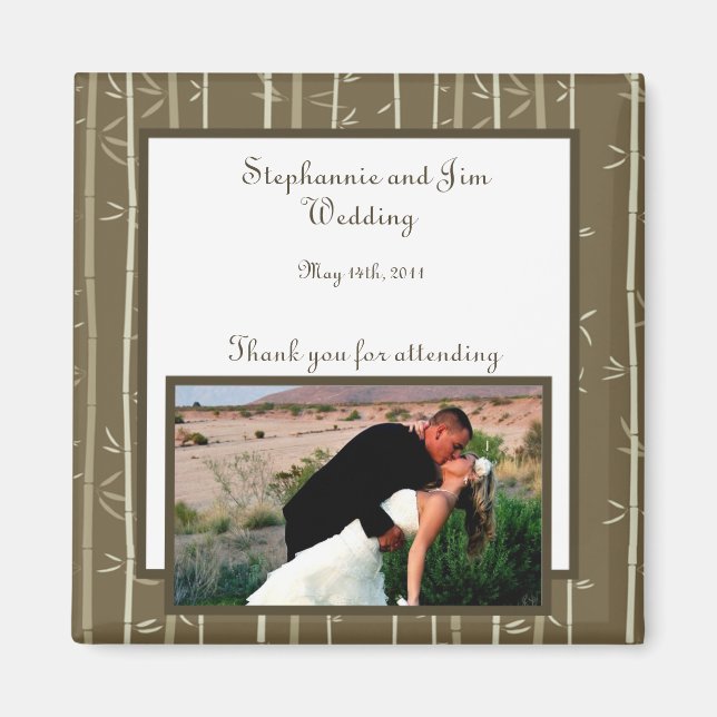 2"x2" Announcement Magnet Bamboo Bliss (Front)