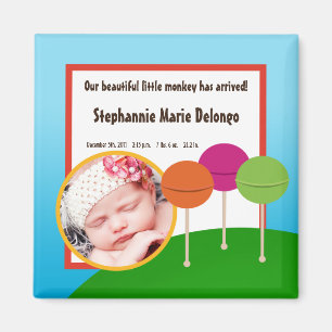 2"x2" Announcement Magnet Candy Land Ice Cream