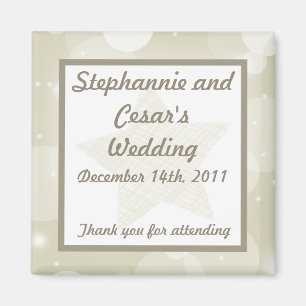 2"x2" Announcement Magnet Christmas Stars