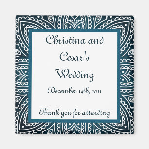 2"x2" Announcement Magnet Deep Moroccan Blue