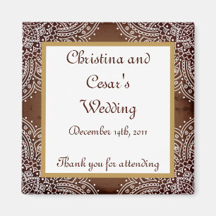 2"x2" Announcement Magnet Deep Moroccan Brown