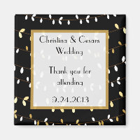 2"x2" Announcement Magnet Glowing Summer Lights on