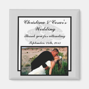 2"x2" Announcement Magnet His/Hers Diamond Wedding