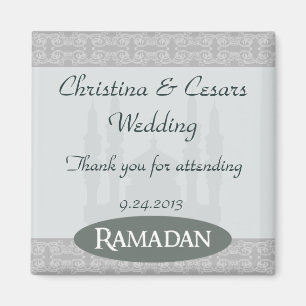 2"x2" Announcement Magnet Soft Blue Islamic Ramada