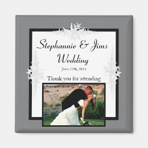 2"x2" Announcement Magnet Summer Love & Shells