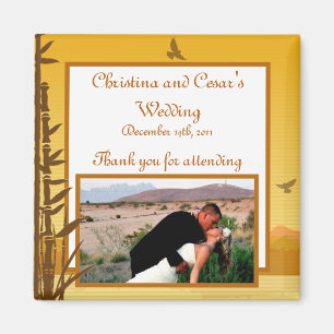 2"x2" Announcement Magnet Warm Sunset