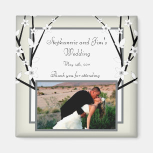 2"x2" Announcement Magnet Winter Blossom