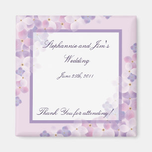 2"x2" Favour Magnet Purple Hydrangea