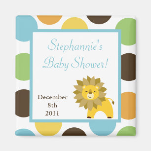 2"x2"Jungle King Lion Safari Zoo Magnet Favour