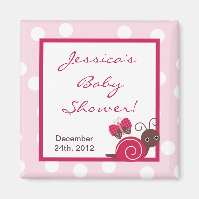 2"x2" Magnet Favour Berry Garden Lady Bug (Front)