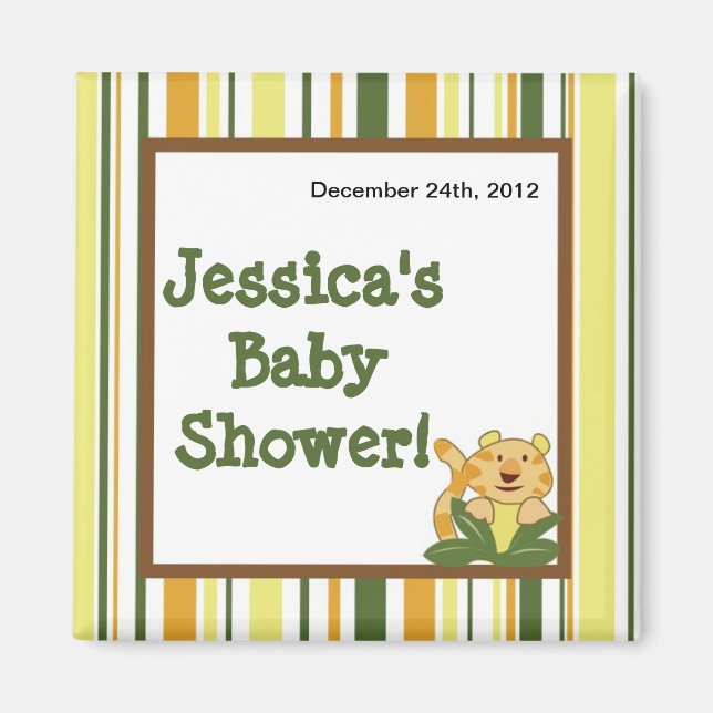 2"x2" Magnet Favour Jungle Babies Animals (Front)