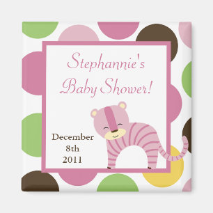 2"x2" Magnet Favour Jungle Queen Pink Tiger Safari