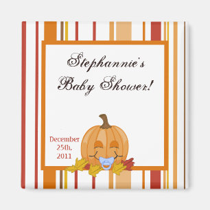 2"x2" Party Favour Magnet Autumn Fall Pumpkin Baby