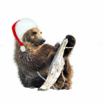 2"x3" Christmas Ornament w/ grizzly bear cub Photo Sculpture Decoration<br><div class="desc">2"x3" Christmas Ornament w/ grizzly bear cub  Created by bearsandmore</div>