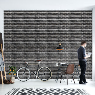 2' x 12' Brick Patterned Textured Vinyl  Wallpaper