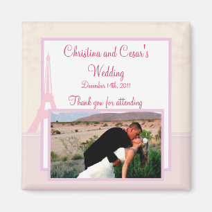 2"x 2" Announcement Magnet Lovers in Paris