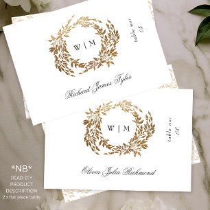 2 x Cut in Half DIY Crest Flat Place Cards