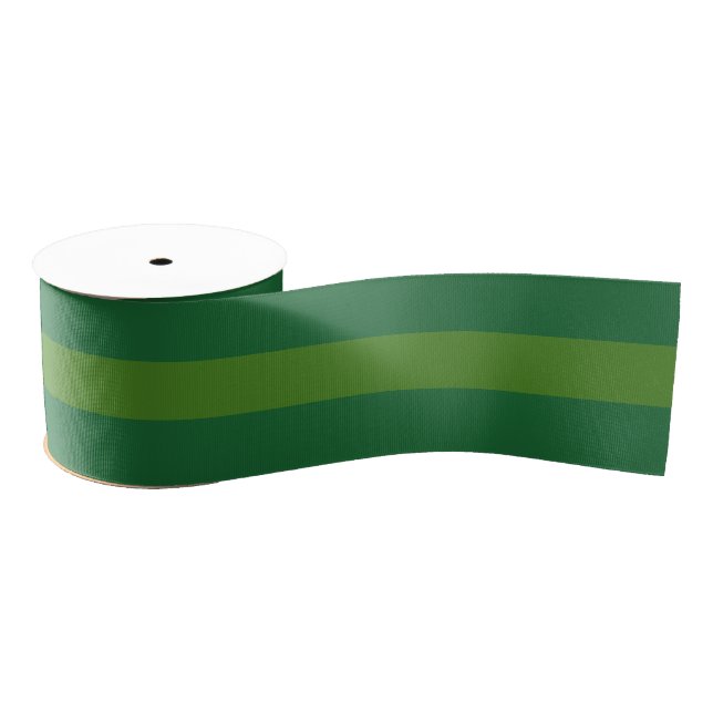 2 Yard Green Two Tone Ribbon Grosgrain Ribbon (Spool)