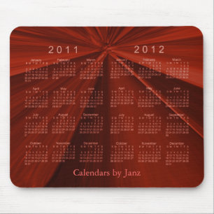 2 Year Calendar 2011-2012 Mouse Mat