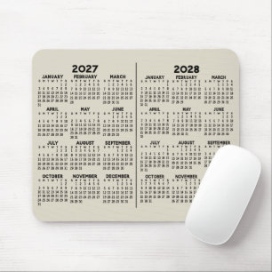 2 Year Calendar - year view Mouse Mat