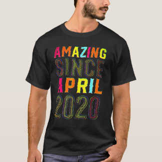 2 Year Old 2nd Birthday  Amazing Since April 2020 T-Shirt