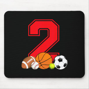 2 Year Old Basketball Football Baseball Soccer Bir Mouse Mat