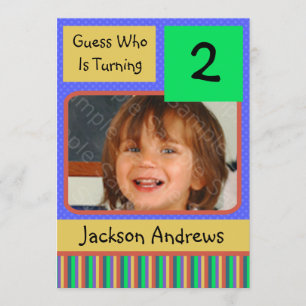 2 Year Old Birthday Party Invitations BOY
