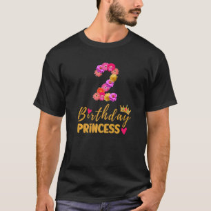 2 Year Old Birthday Princess Flower Its My 2nd Bir T-Shirt