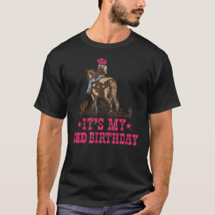 2 Year Old Cowgirl Riding Horse It's my 2nd Birthd T-Shirt