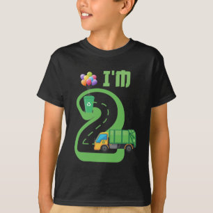 2 Year Old Garbage Truck 2nd Birthday T-Shirt