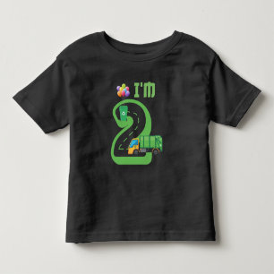 2 Year Old Garbage Truck 2nd Birthday Toddler T-Shirt