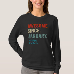 2 Year Old Gifts 2nd Birthday Boy Awesome Since Ja T-Shirt