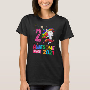 2 Year Old Girls Teens Unicorn 2nd Birthday T-Shirt