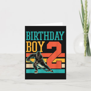 2 Year Old Ice Hockey Themed 2nd Birthday Party Su Card
