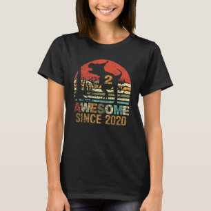 2 Year Old Kids Boy Awesome Since 2020 2nd Birthda T-Shirt