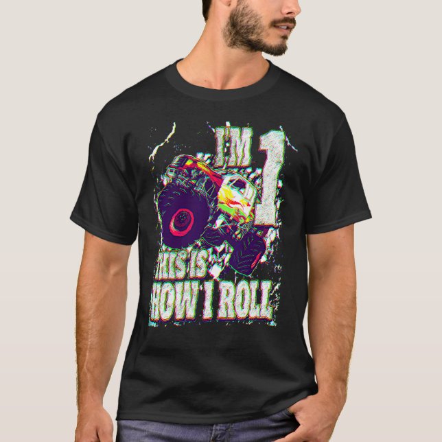 2 Year Old  Monster Truck Birthday T-Shirt (Front)