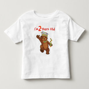 2 Year Old Royal Bear Birthday Toddler T-Shirt