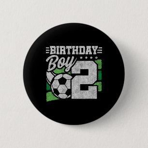 2 Year Old Soccer Birthday - Boys 2nd Birthday Soc 6 Cm Round Badge